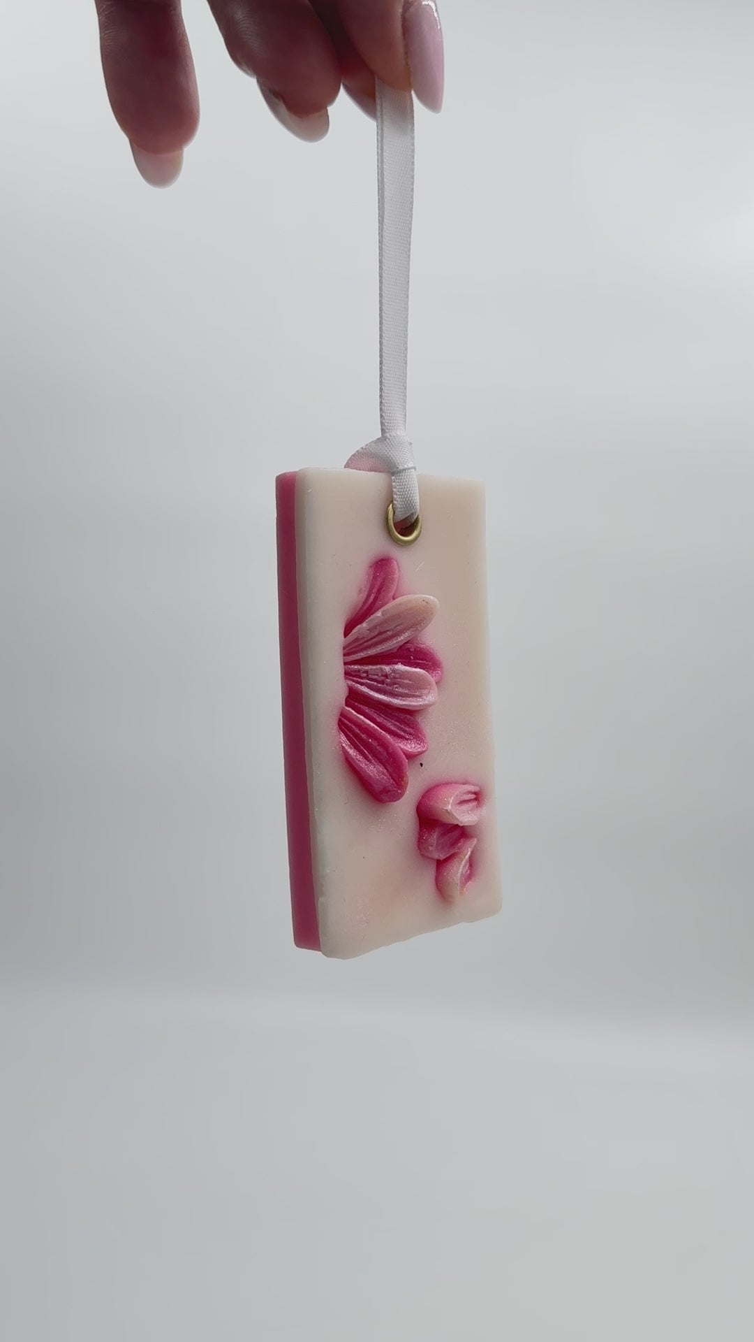 Video odorizant parfumat decorativ Flora Scent Pink din ceară naturală, prezentare produs